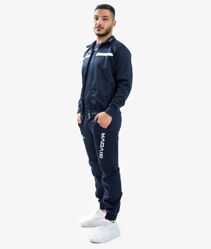 Givova One Full Zip melegítő szett unisex s.kék-fehér 0403 demo